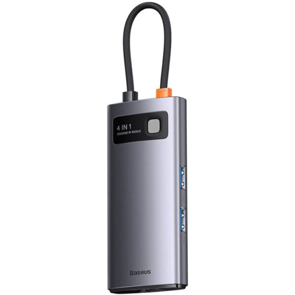 هاب ۴ پورت USB-C باسئوس مدل metal gleam series CAHUB-CY0G