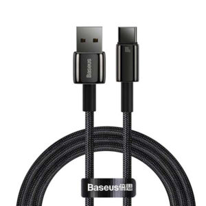 کابل تبدیل USB به USB-C بیسوس مدل Tungsten Gold CAWJ000001 به طول 1 متر